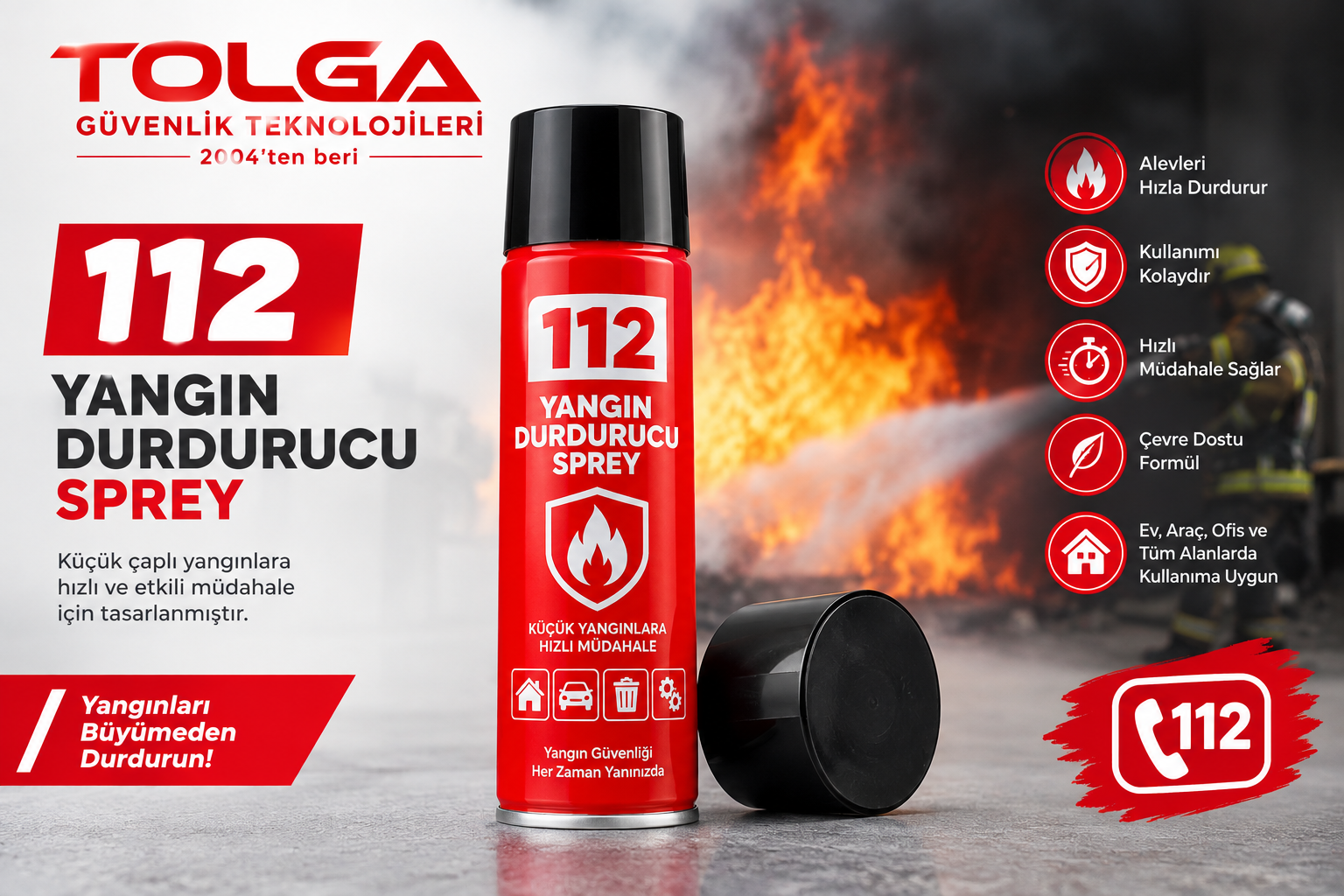 112 Yangın Durdurucu Spreyi