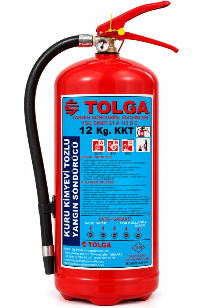12 kg ABC Kuru Kimyevi Tozlu Söndürücü