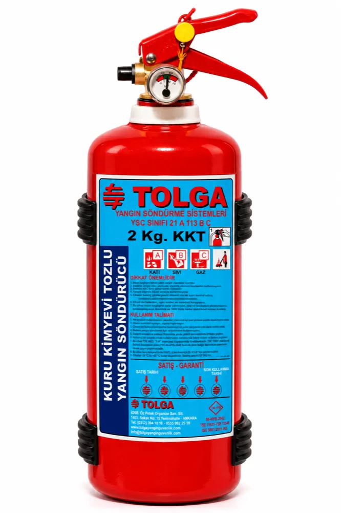 2 kg ABC Kuru Kimyevi Tozlu Söndürücü