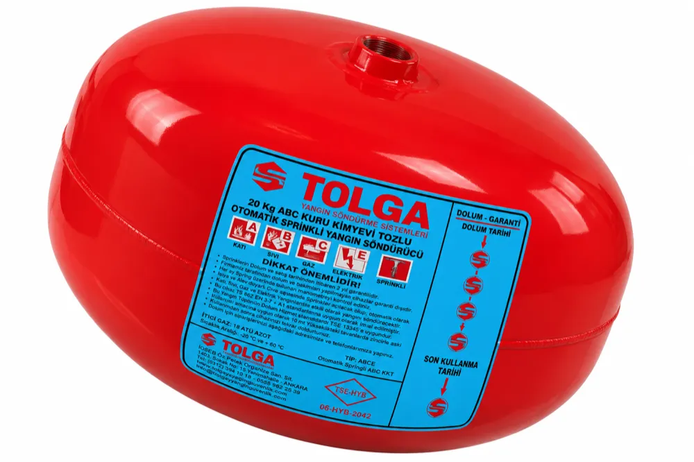20 kg Springli Kuru Kimyevi Tozlu Yangın Söndürücü